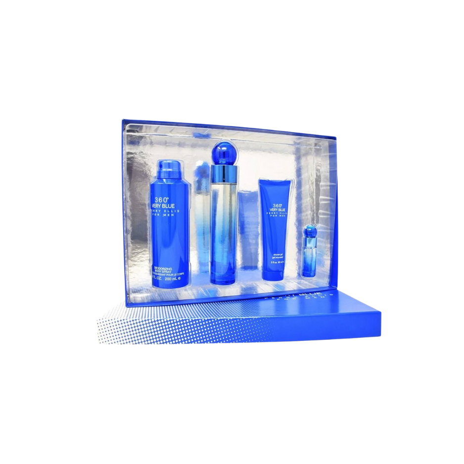 Set perfume Perry Ellis 360 Very Blue 4p...